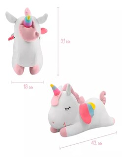 Foto 3 | Unicornio De Peluche Acostado + Termo De Agua Güish