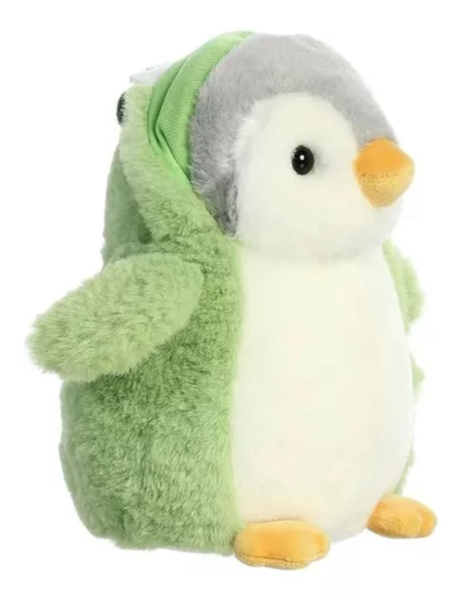 Foto 7 pulgar | Peluche Pingüino Disfrazado Dinosaurio + Termo De Agua Güish