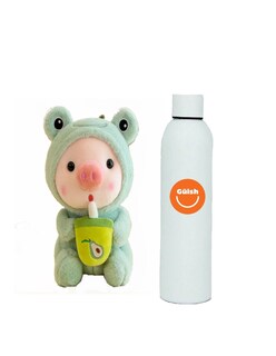 Foto 1 | Cerdito De Peluche Con Capucha De Conejito + Termo De Regalo Güish
