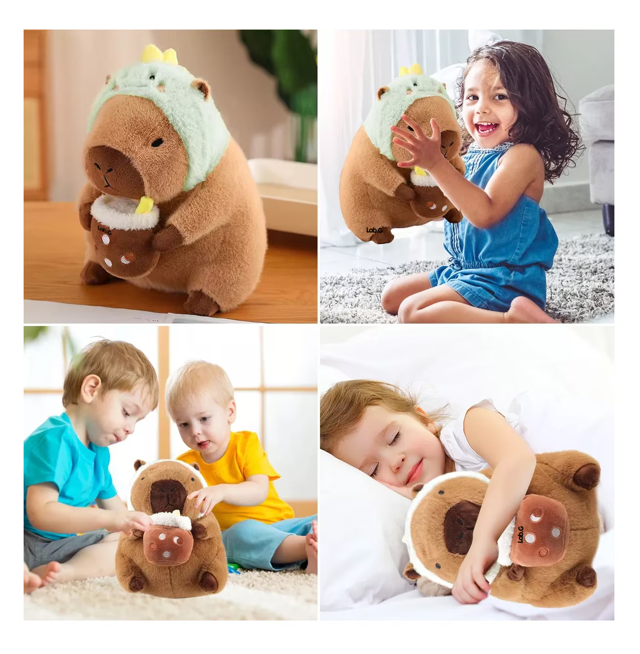 Foto 5 | Capibara Peluche 35 Cm Juguetes Cafe Verde Dinosaurio