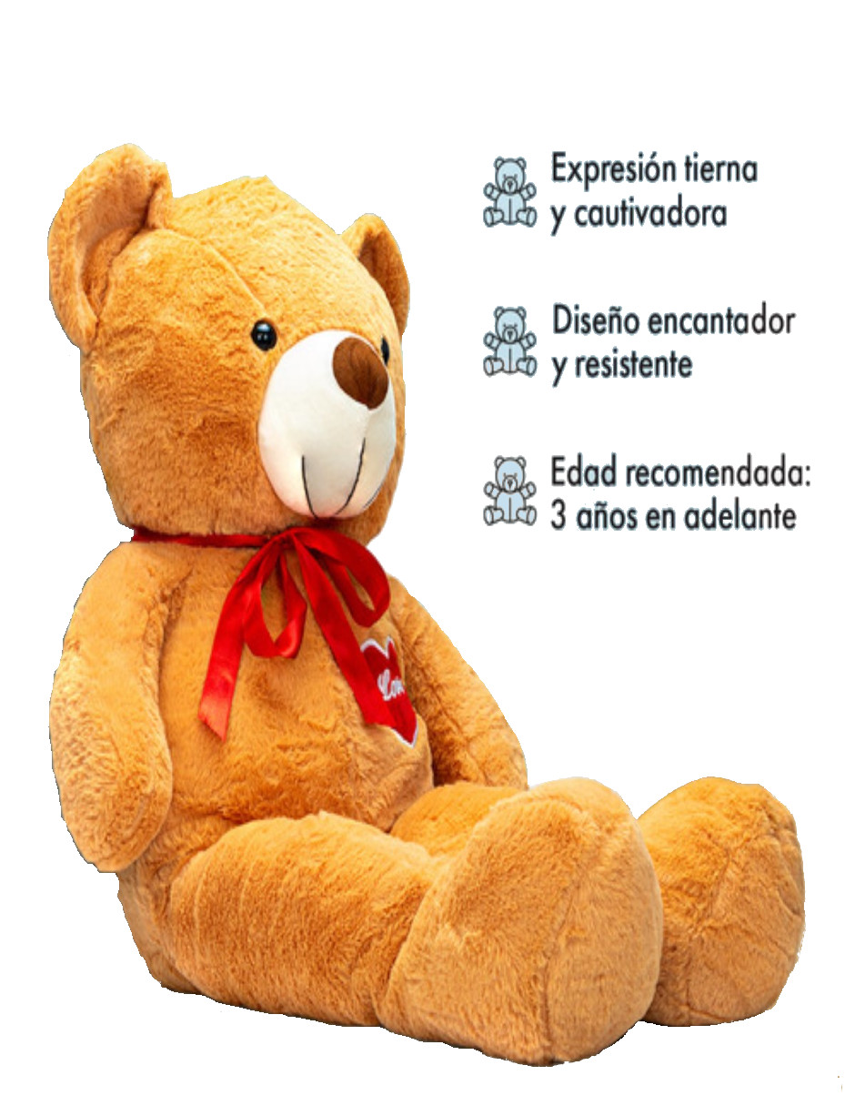 Foto 5 pulgar | Oso De Peluche Grande Teddy Grande + Termo De Agua Güish