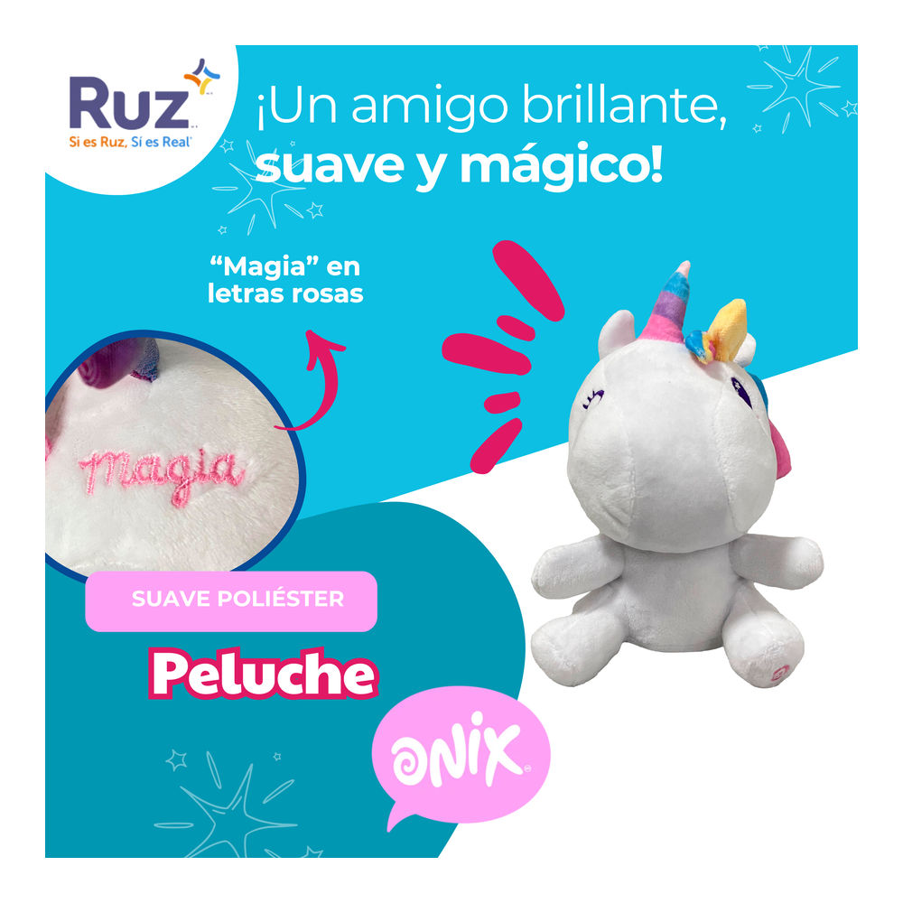 Foto 5 pulgar | Peluche Ruz Onix (unicornio 21 Cm Blanco)