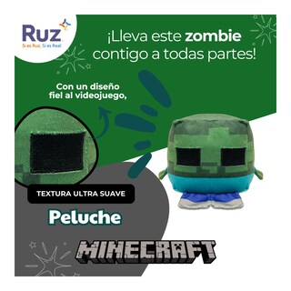 Foto 4 | Peluche Ruz Minecraft Zombie 11 Cm Verde