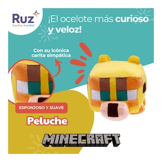 Foto 4 | Peluche Ruz Minecraft Ocelote 12 Cm Amarillo