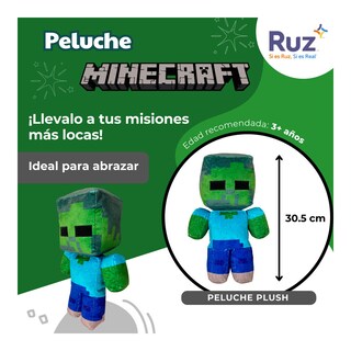 Foto 3 | Peluche Articulado Ruz Minecraft (zombie 30 Cm Verde)