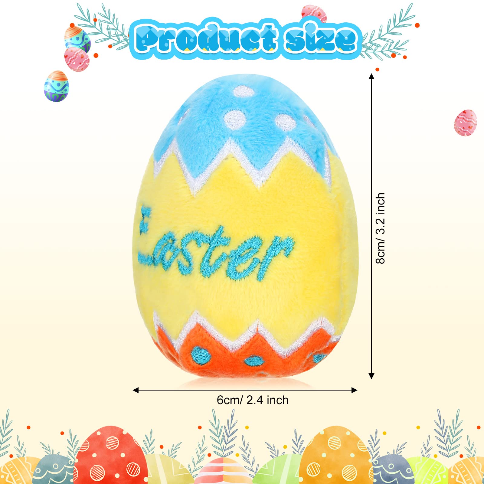 Foto 3 pulgar | Huevos De Pascua De Peluche Skylety De Peluche De 8 Cm, 6 Unidades, Para Niños - Venta Internacional.
