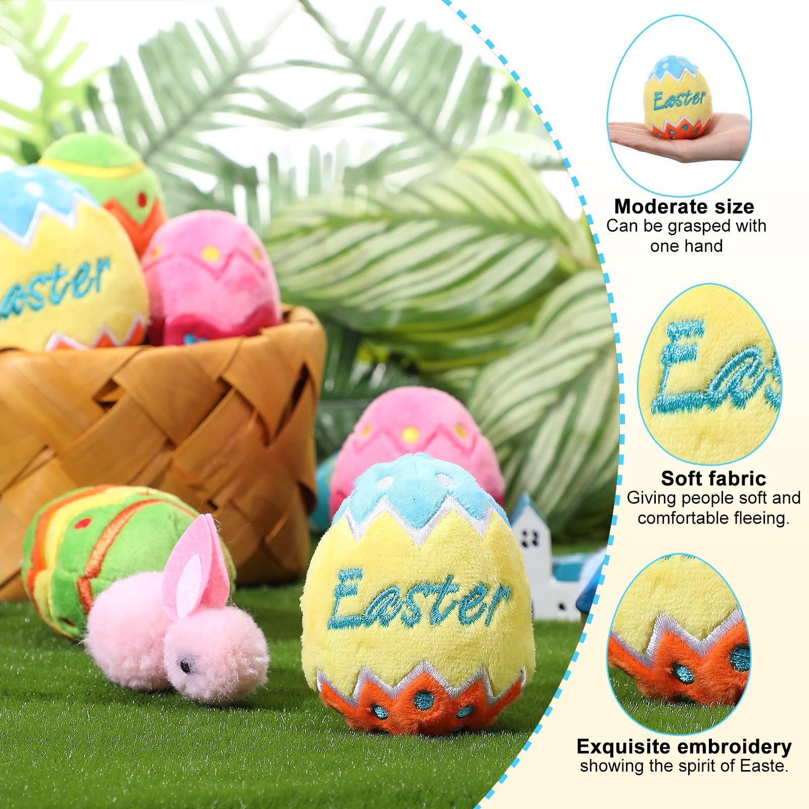 Foto 4 pulgar | Huevos De Pascua De Peluche Skylety De Peluche De 8 Cm, 6 Unidades, Para Niños - Venta Internacional.