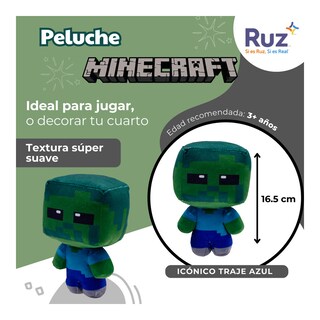 Foto 3 | Peluche Ruz Minecraft Zombie 17 Cm Verde