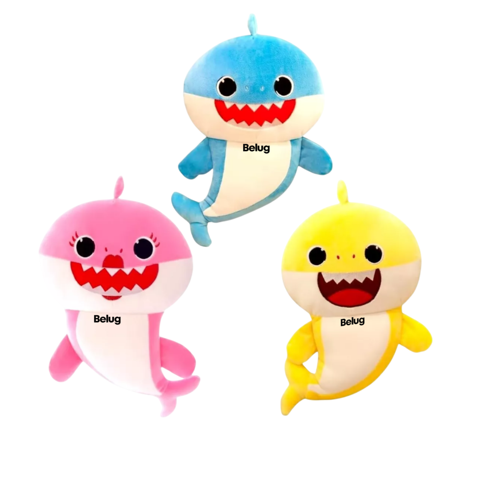 Peluches Baby Shark 20 Cm Juguetes 3 Pcs, Belug Colores