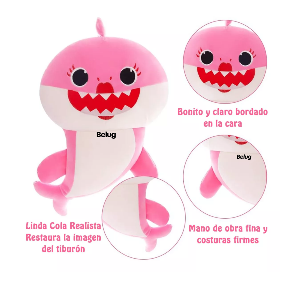 Foto 4 pulgar | Peluches Baby Shark 20 Cm Juguetes 3 Pcs, Belug Colores