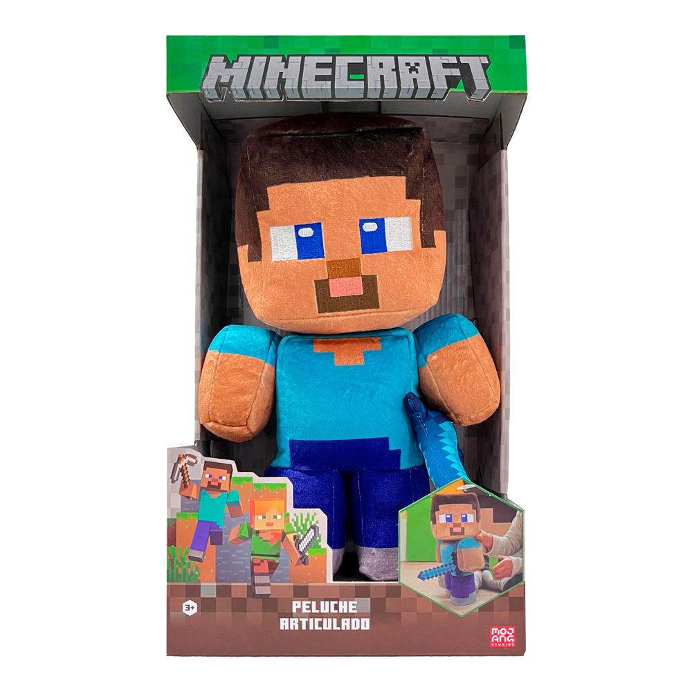 Foto 6 pulgar | Peluche Articulado Ruz Minecraft (steve 30 Cm Azul)