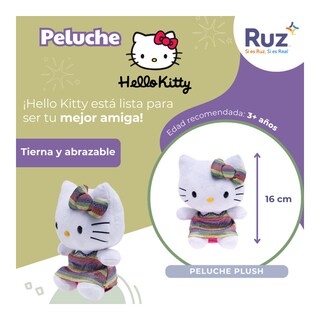 Foto 3 | Peluche Ruz Sanrio Hello Kitty 16 Cm Arcoirirs
