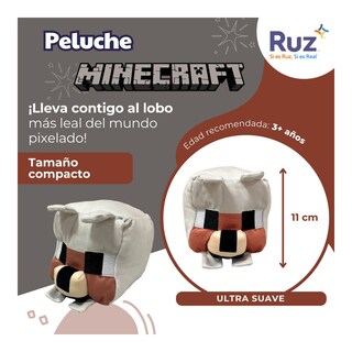 Foto 3 | Peluche Ruz Minecraft Wolf 11 Cm Gris