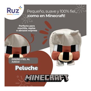 Foto 4 | Peluche Ruz Minecraft Wolf 11 Cm Gris