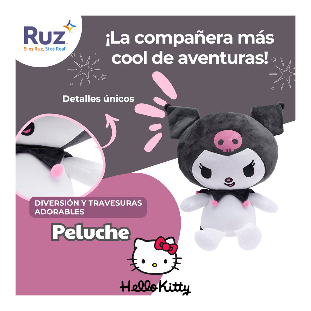Foto 5 pulgar | Peluche Ruz Sanrio (kuromi 36 Cm Blanco)