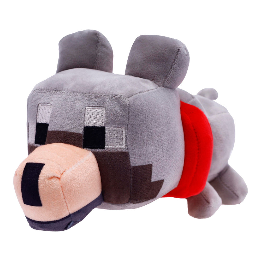 Foto 2 pulgar | Peluche Ruz Minecraft Lobo 12 Cm Gris
