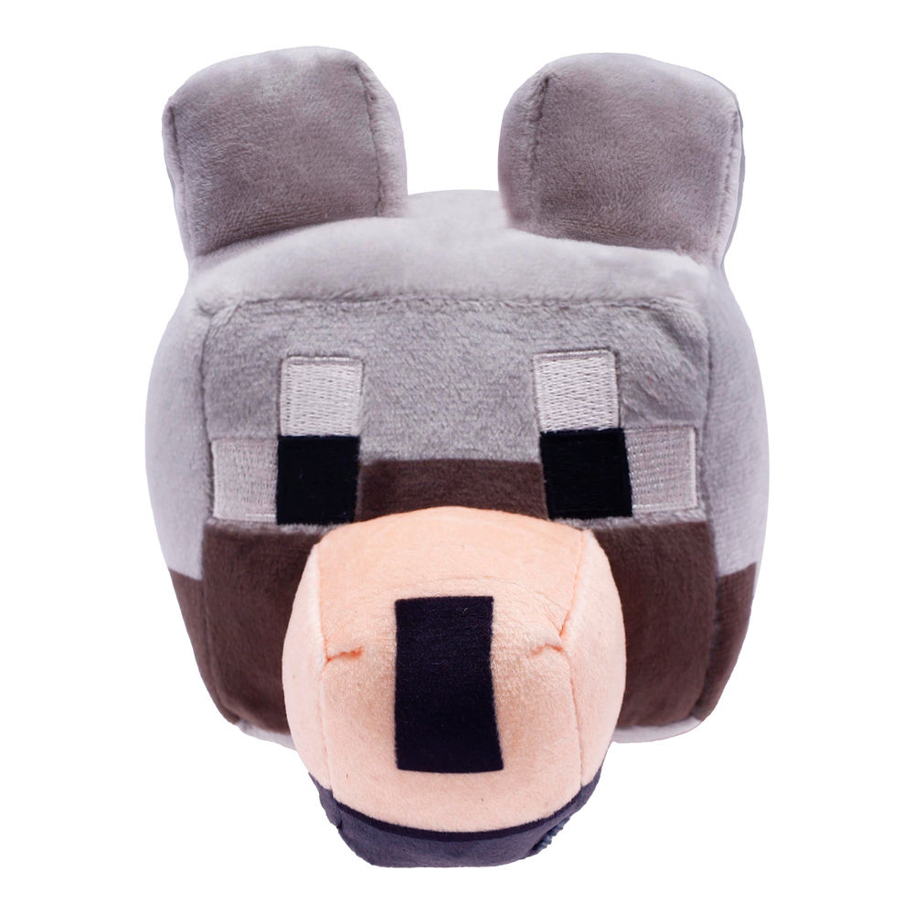 Foto 6 pulgar | Peluche Ruz Minecraft Lobo 12 Cm Gris
