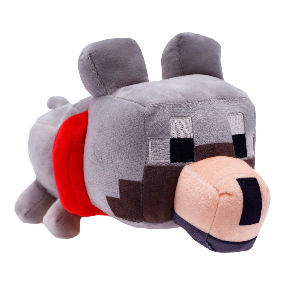 Foto 8 pulgar | Peluche Ruz Minecraft Lobo 12 Cm Gris