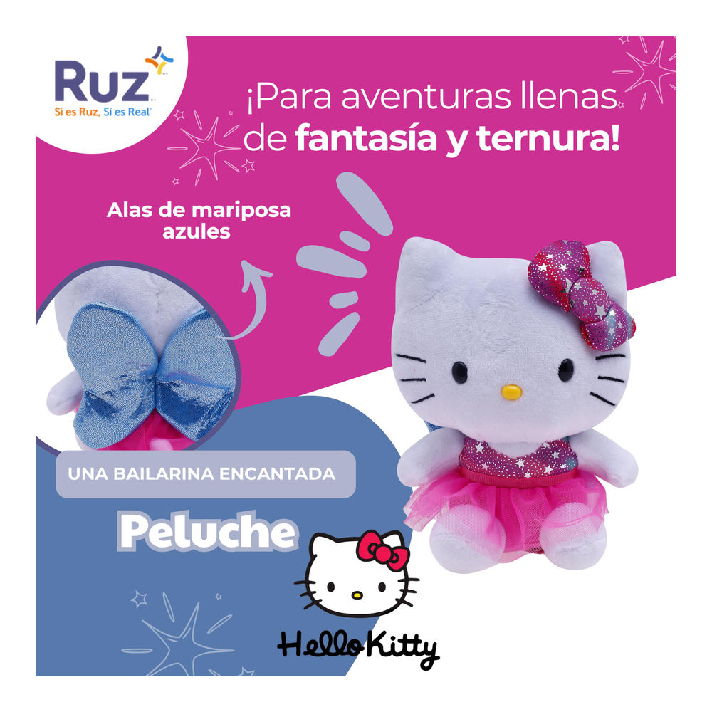 Foto 5 pulgar | Peluche Ruz Sanrio Hello Kitty 16 Cm Rosa