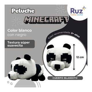 Foto 3 | Peluche Ruz Minecraft Panda 12 Cm Negro