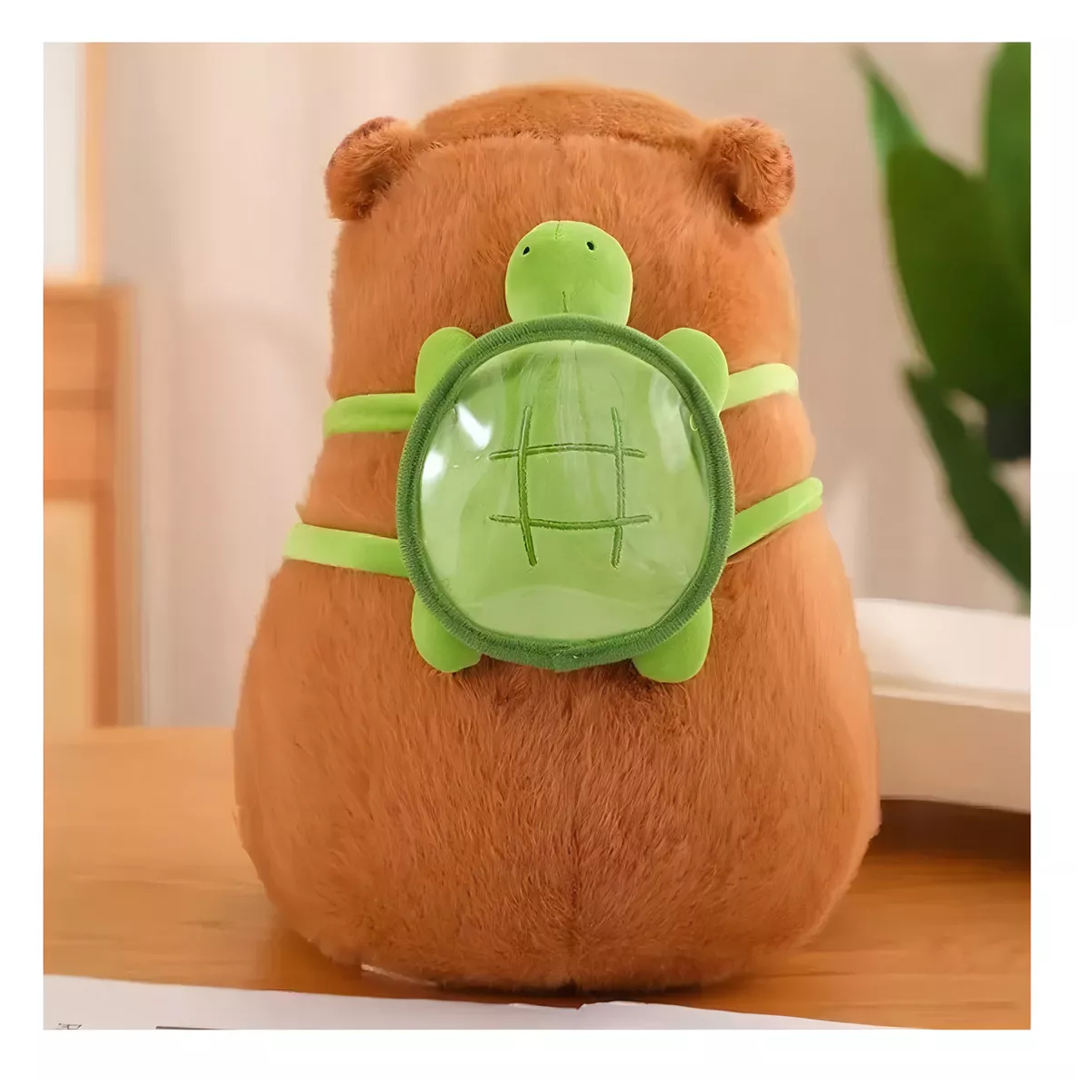 Foto 6 pulgar | Juguetes De Peluche De Capibara Belug Y Mochilas Pequeñas Con Forma De Tortuga Beige