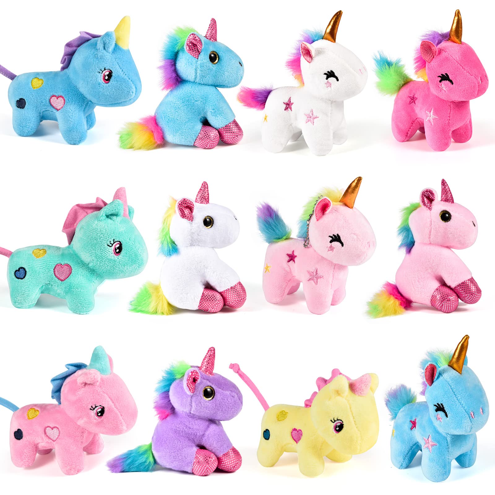 Foto 2 pulgar | Miniunicornio De Peluche Golray De Peluche Con Llavero, 12 Unidades - Venta Internacional.