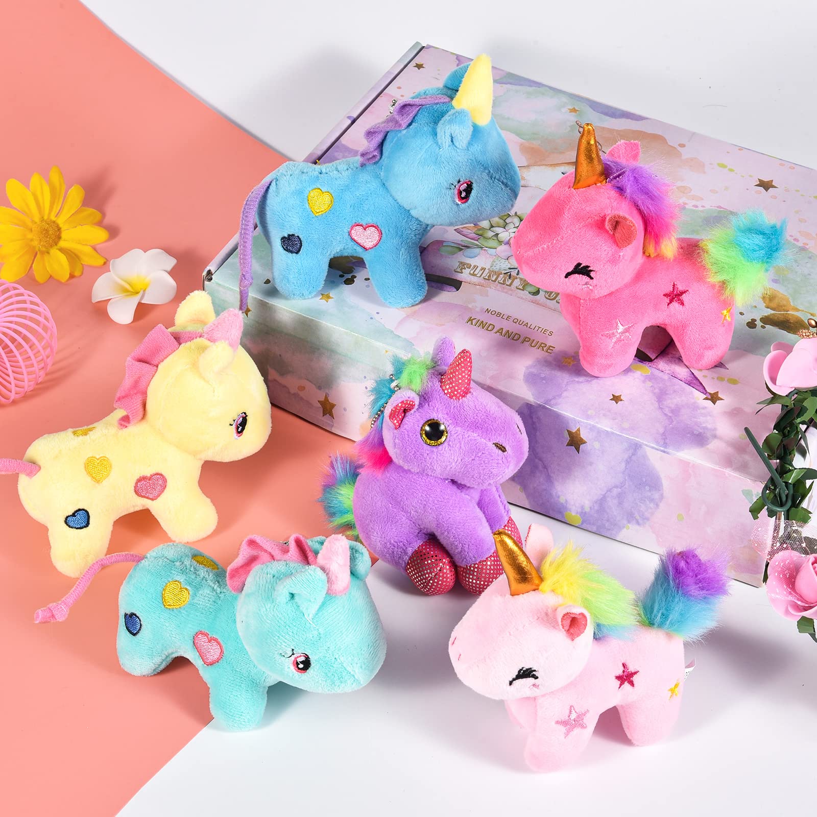 Foto 3 pulgar | Miniunicornio De Peluche Golray De Peluche Con Llavero, 12 Unidades - Venta Internacional.