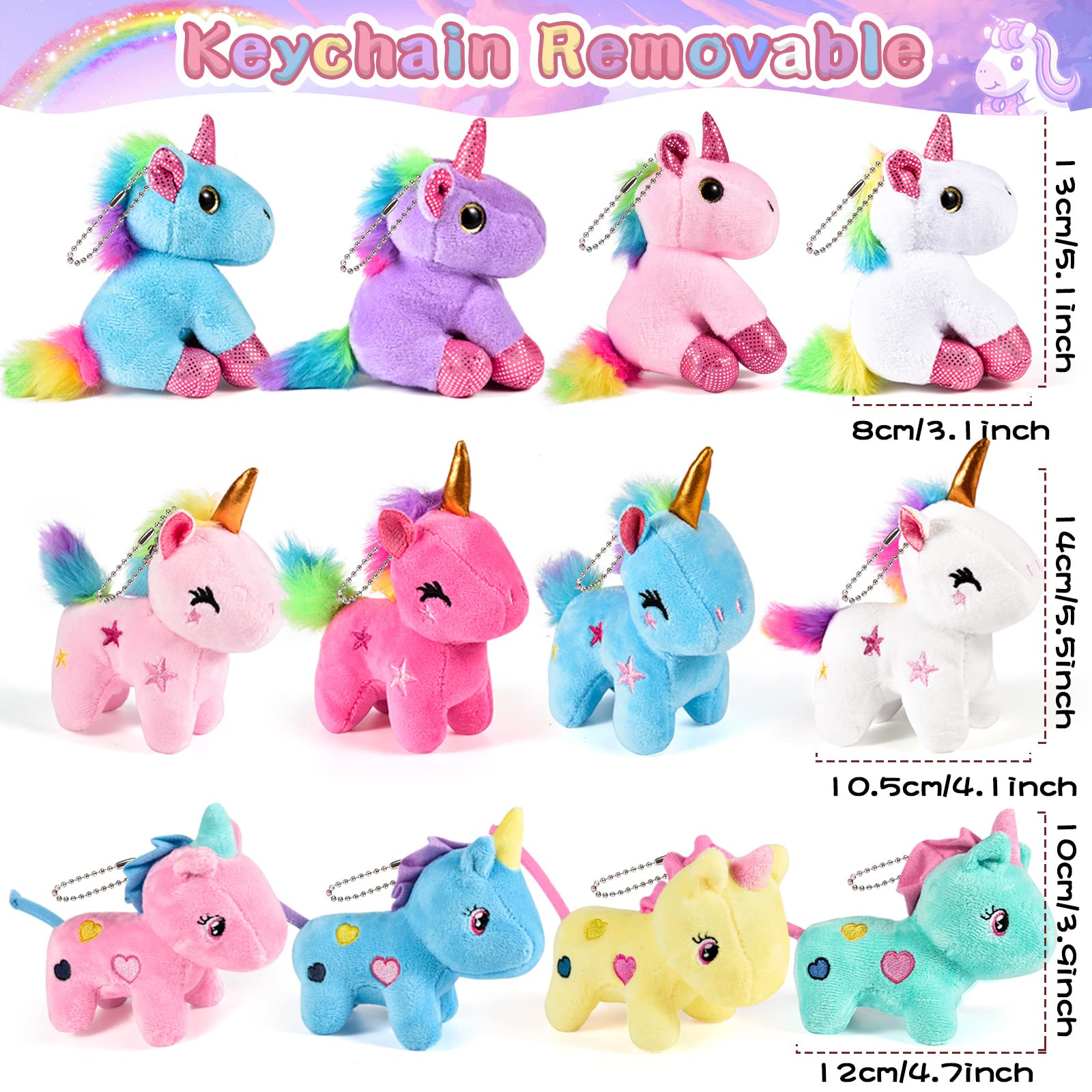 Foto 6 pulgar | Miniunicornio De Peluche Golray De Peluche Con Llavero, 12 Unidades - Venta Internacional.
