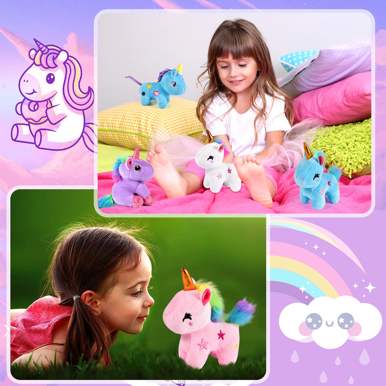 Foto 7 pulgar | Miniunicornio De Peluche Golray De Peluche Con Llavero, 12 Unidades - Venta Internacional.