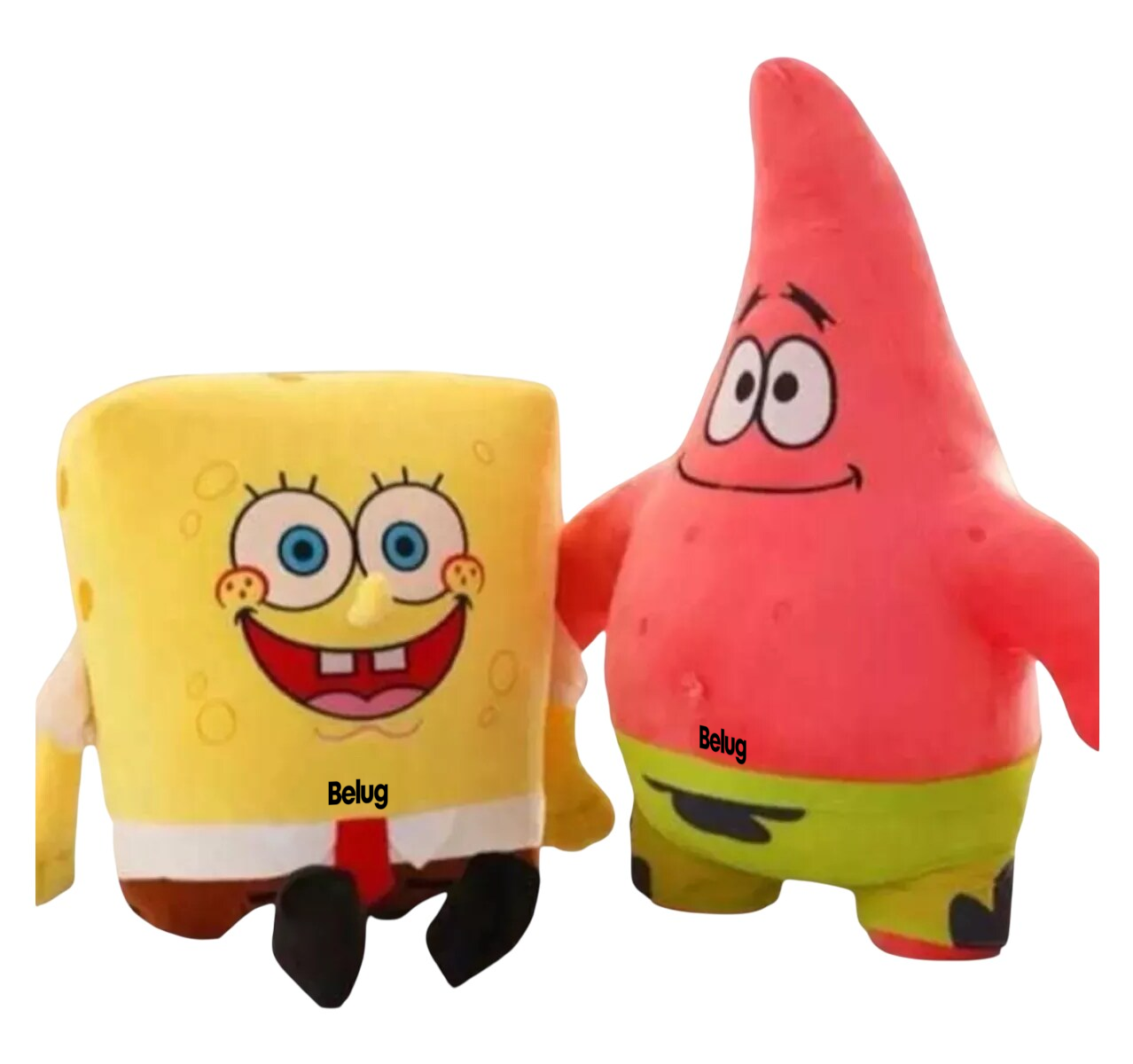 Juego De Muñecas De Peluche Bob Esponja Y Patricio Belug 25 Cm Rosa Amarillo