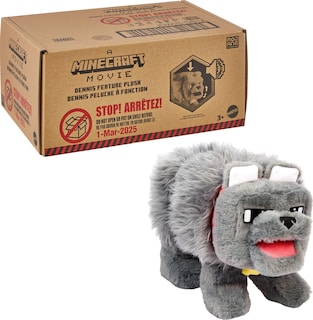 Foto 1 | Peluche Mattel Minecraft Interactive Dennis The Wolf - Venta Internacional.