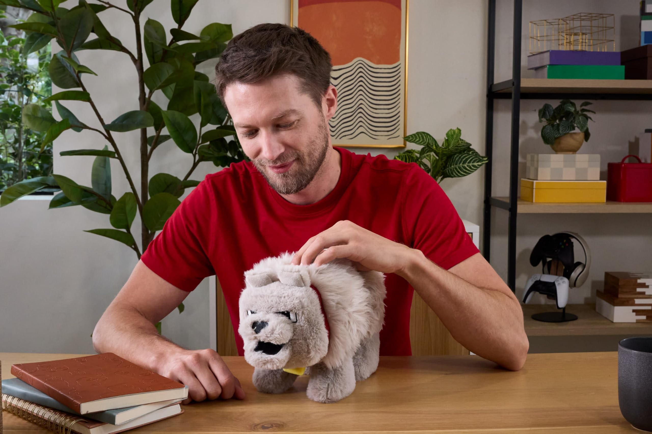 Foto 3 pulgar | Peluche Mattel Minecraft Interactive Dennis The Wolf - Venta Internacional.