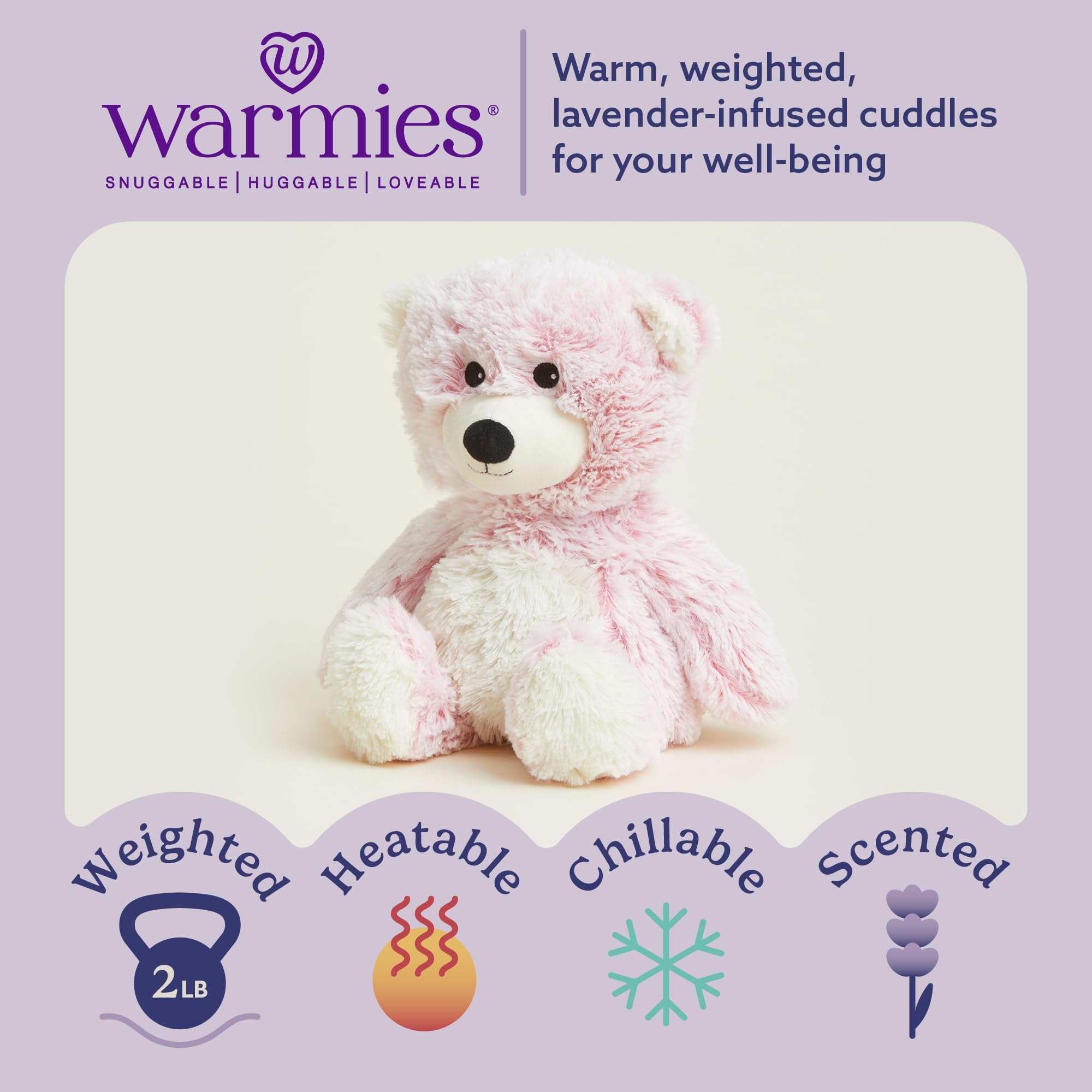 Foto 3 pulgar | Oso Rosa Warmies Apto para Microondas para Calidez Relajante - Venta Internacional