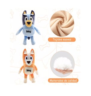 Foto 2 | Bluey Familia Bluey Bingo Hermano Hermana Muñeco Peluche 2 Belug Naranja/azul