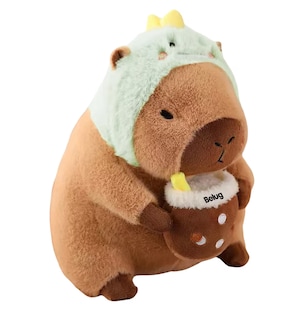 Foto 1 | Capibara Peluche 35 Cm, Belug Juguetes Café Verde Dinosaurio