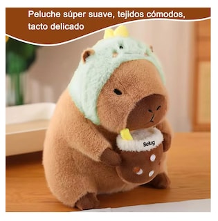 Foto 3 | Capibara Peluche 35 Cm, Belug Juguetes Café Verde Dinosaurio
