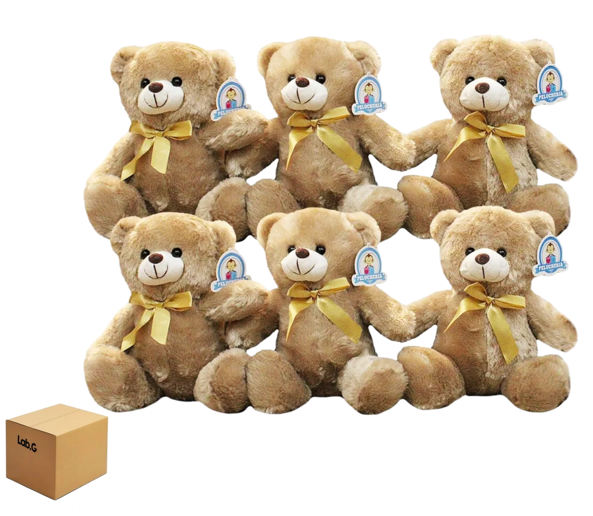 Osos De Peluche Lab.g Clasicos 6 Pzas Miel