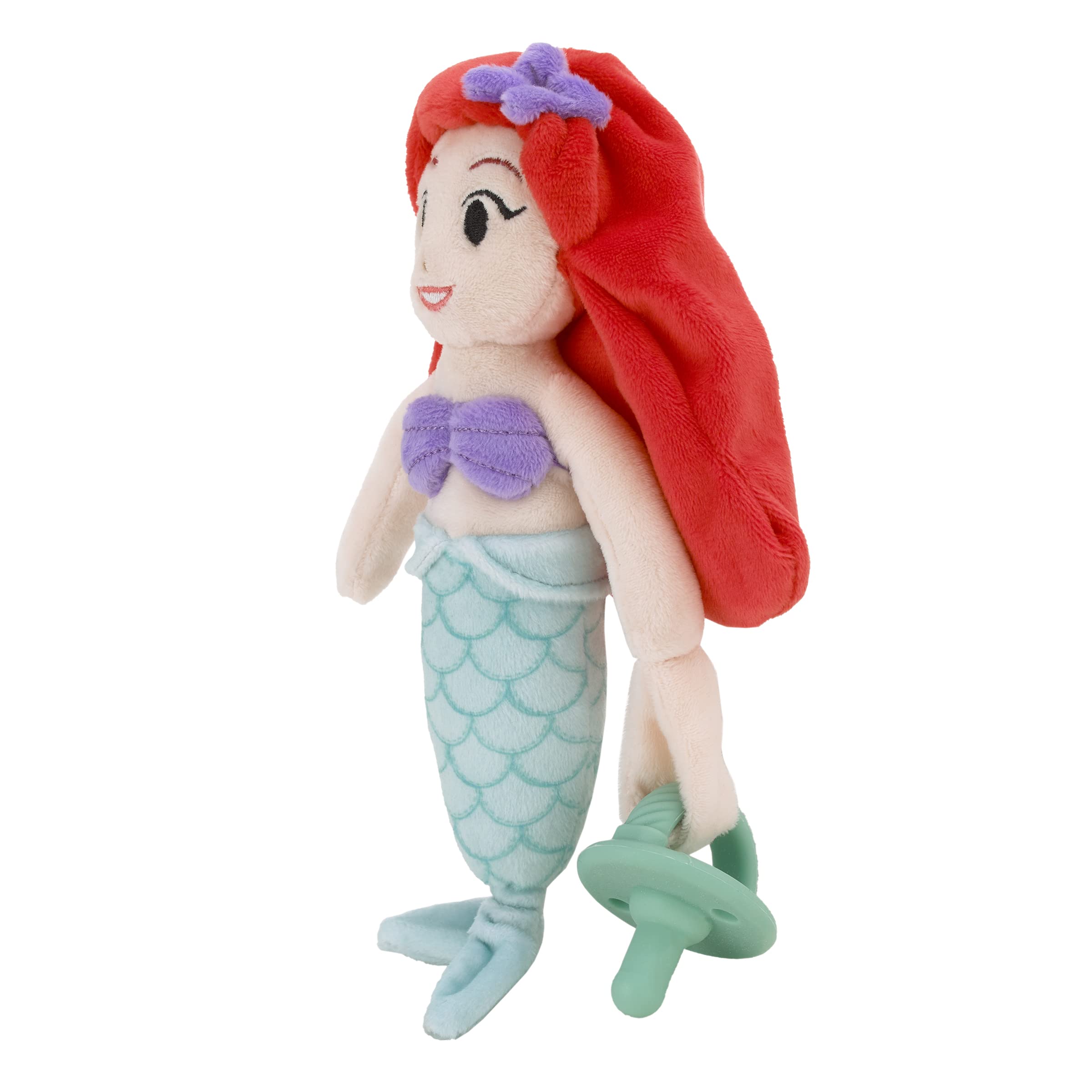 Foto 3 pulgar | Chupete De Peluche Buddy Disney Ariel, Supersuave, Rojo Lavanda, Aguamarina - Venta Internacional.