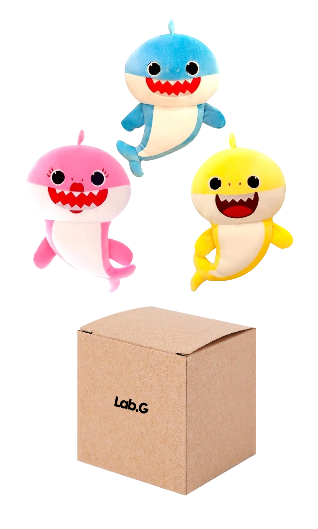Foto 2 pulgar | Peluches Baby Shark 20 Cm Juguetes 3 Pcs Colores