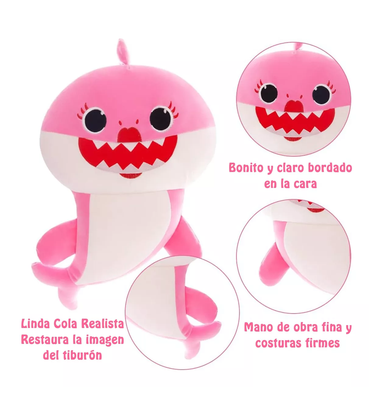 Foto 4 pulgar | Peluches Baby Shark 20 Cm Juguetes 3 Pcs Colores