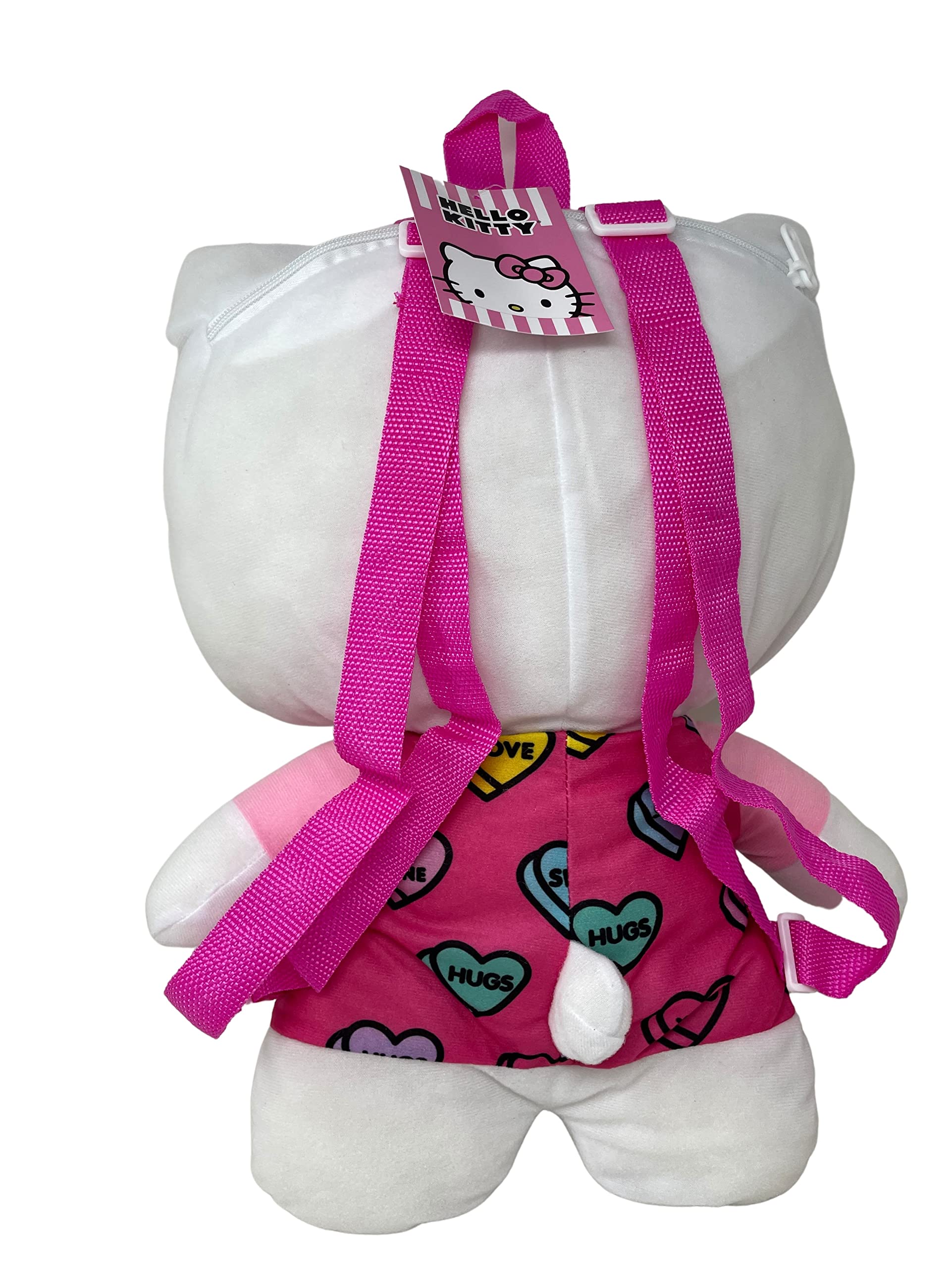 Foto 3 pulgar | Mochila De Felpa Fast Forward Hello Kitty Heart Love 33 Cm - Venta Internacional.