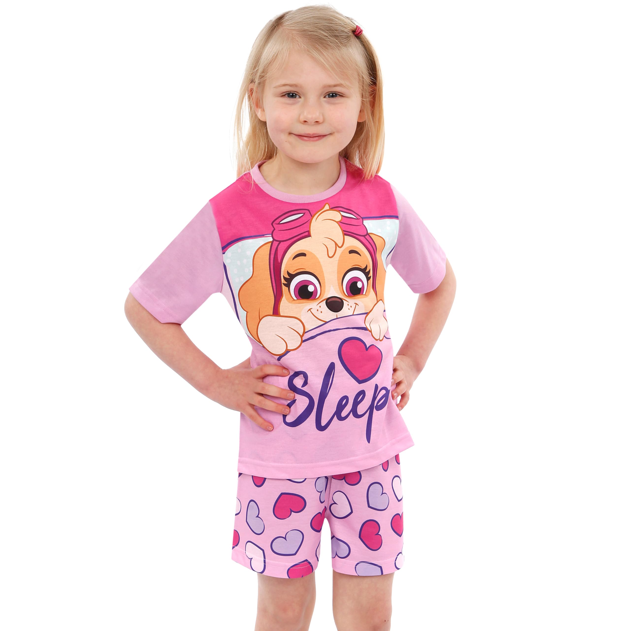 Foto 3 pulgar | Pijama Paw Patrol Para Niñas Skye, Manga Corta, Color Rosa Veraniego, 5 Años - Venta Internacional.