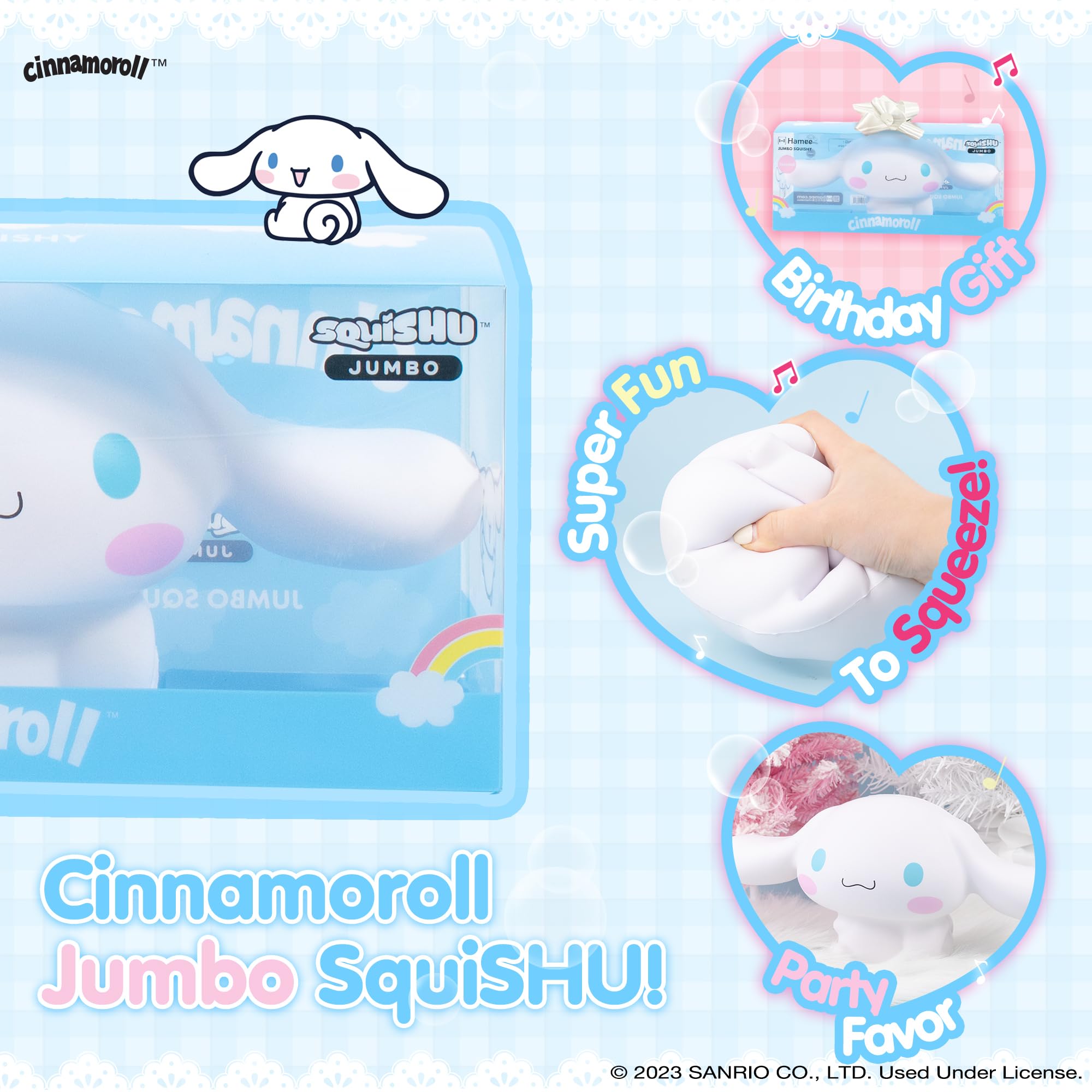 Foto 5 | Jumbo Squishy Toy Hamee Sanrio Hello Kitty Cinnamoroll 20th - Venta Internacional.