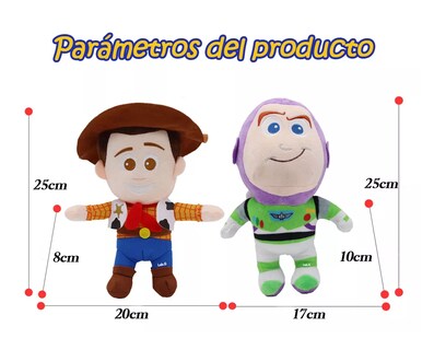 Foto 4 | Peluches Woody Vaquero Toy Story 2 Pcs Calidad Premium 25 Cm Colores