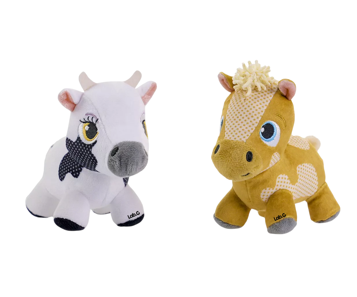 Peluches Vaca Lola Y Percherón Baby La Granja De Zenon 14 Cm Colores