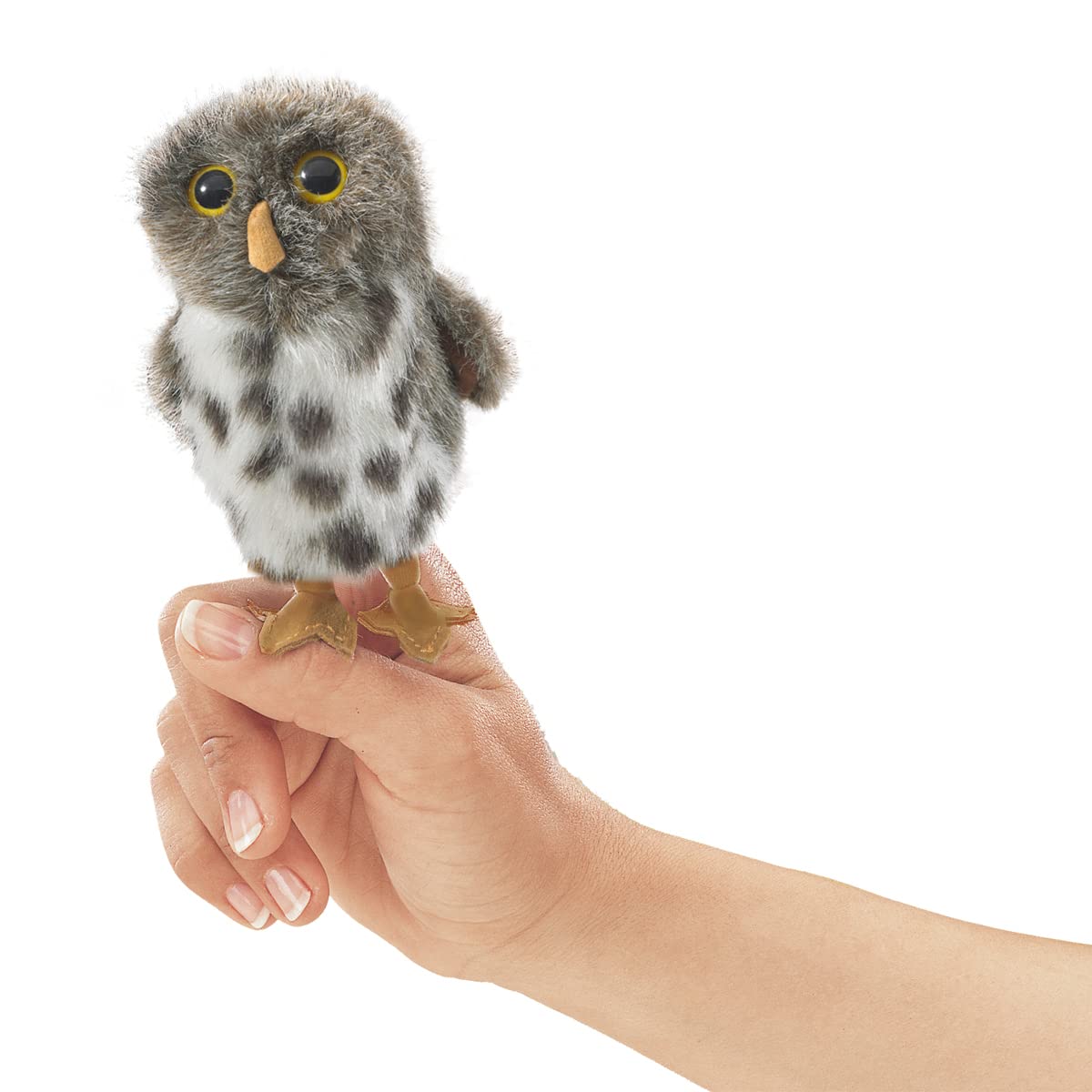 Minibúho Moteado Finger Puppet Folkmanis Para Niños - Venta Internacional.
