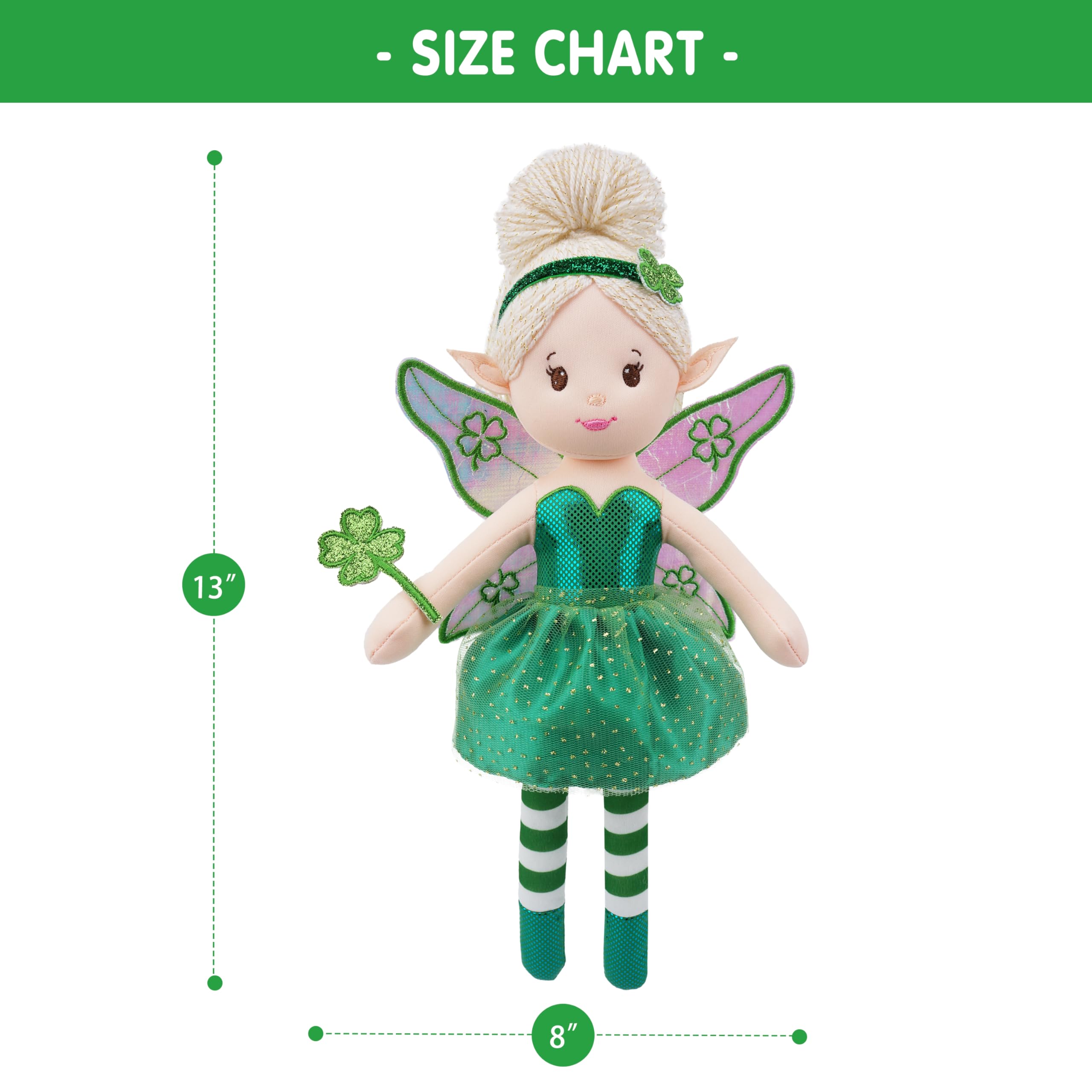 Foto 5 pulgar | Muñeca De Peluche De Peluche June Garden Enchanted Clover, 13 Pulgadas - Venta Internacional.