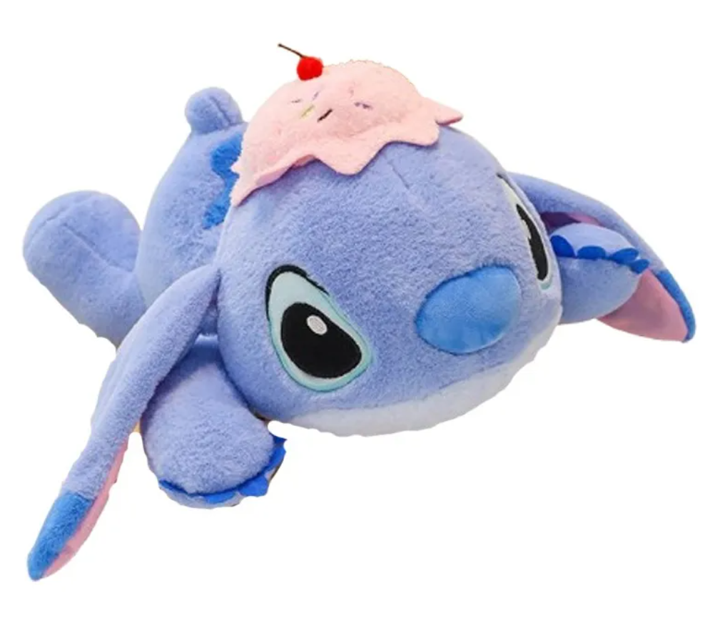 Foto 2 pulgar | Peluche Stitch Acostado Cabeza Helado Cereza Gigante 45 cm
