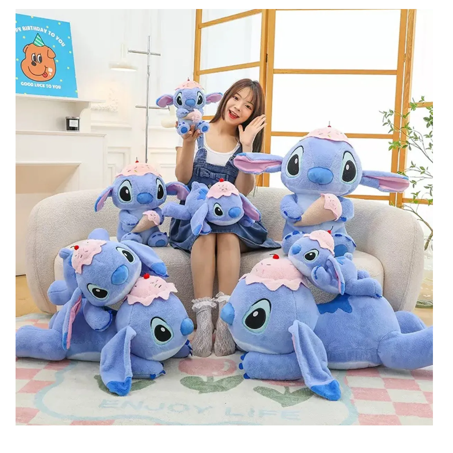 Foto 2 | Peluche Stitch Acostado Cabeza Helado Cereza Gigante 45 cm