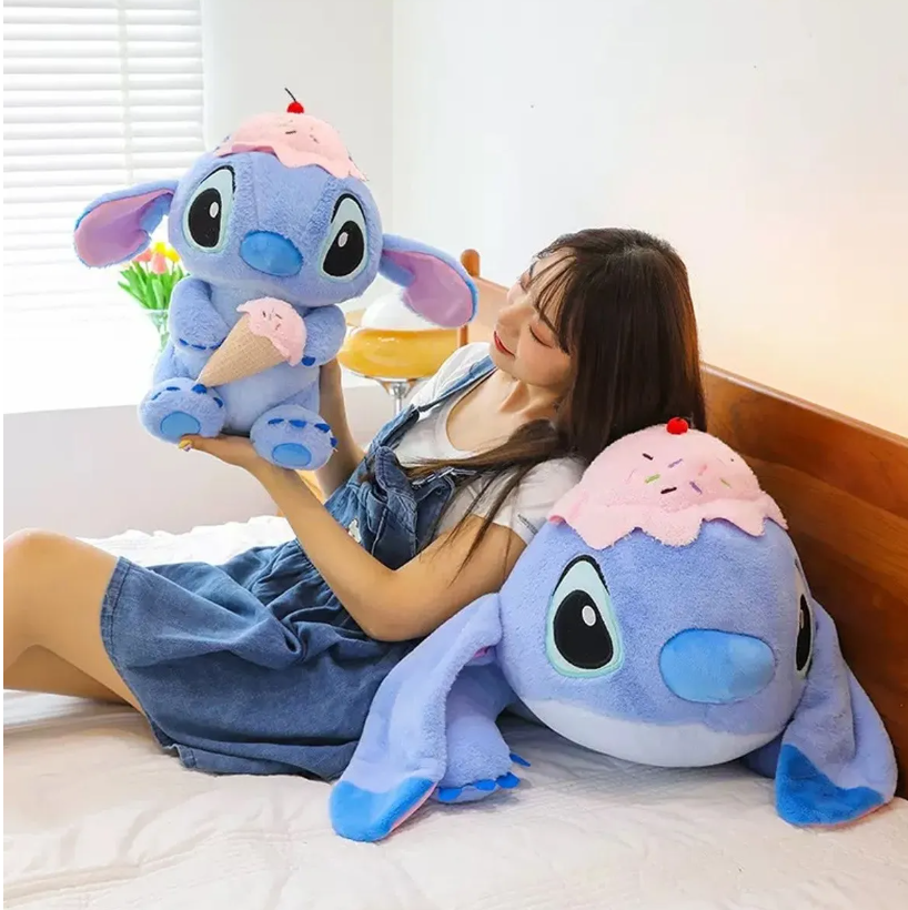 Foto 5 | Peluche Stitch Acostado Cabeza Helado Cereza Gigante 45 cm